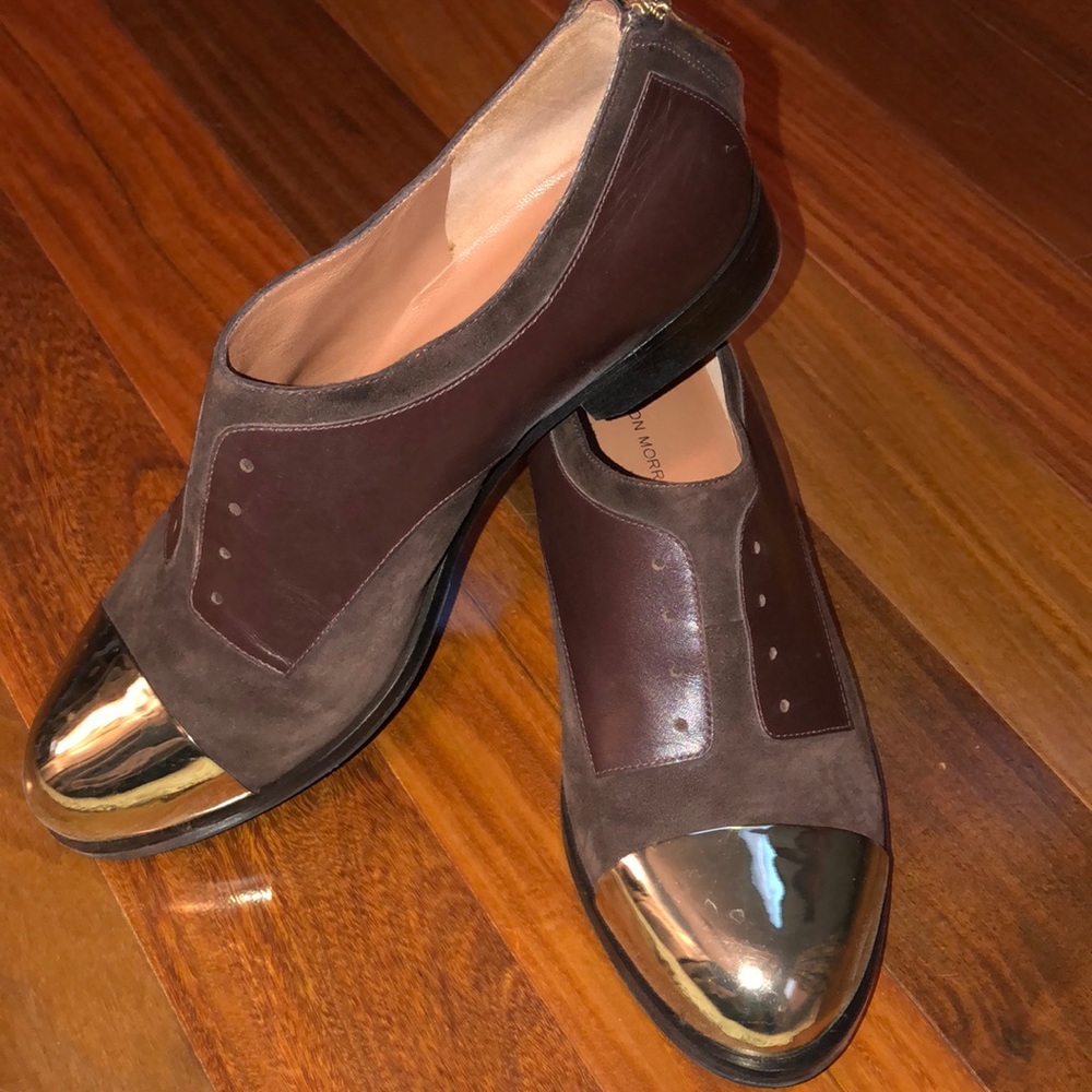 Sigerson Morrison Gold Toe Oxfords, Size 8